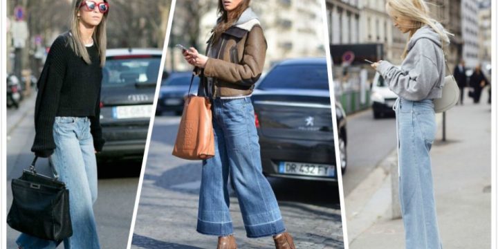 How to wear wide leg jeans
