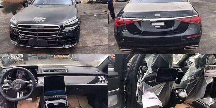 Mercedes teases next S-Class just as photos of unmasked car leak online